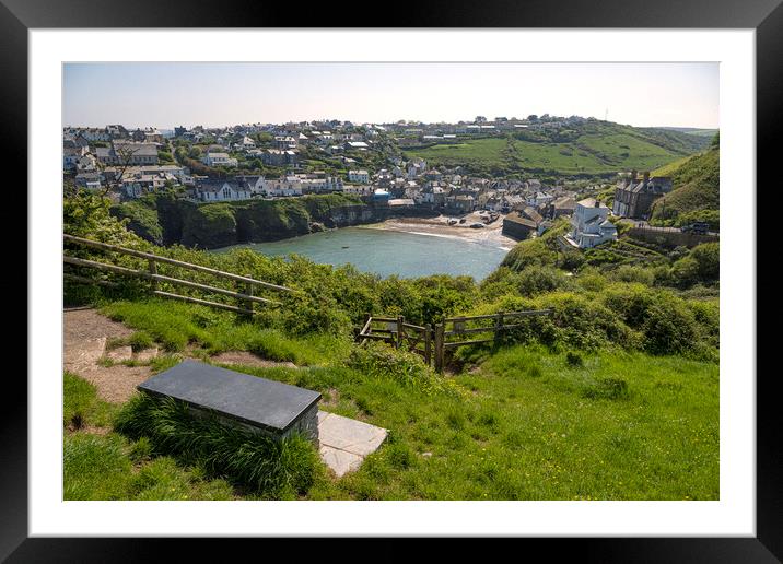 Bert's chair,Port Isaac Framed Mounted Print by kathy white