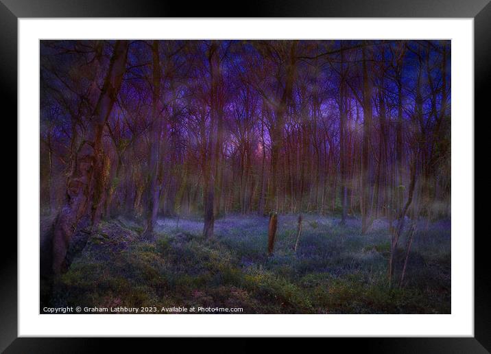 Misty Cotswolds Bluebells Framed Mounted Print by Graham Lathbury