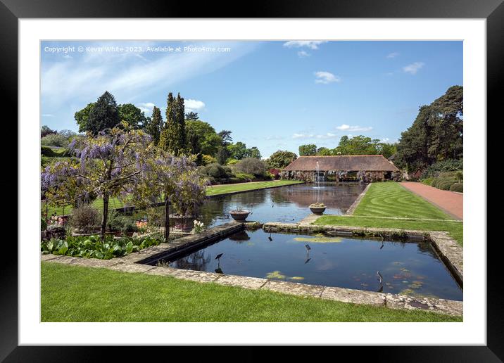 Ponds view from old building at Wisley Gardens Framed Mounted Print by Kevin White