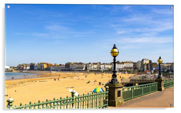 Margate Beach Acrylic by Robert Deering