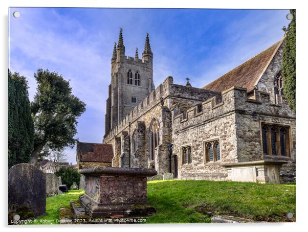 St Mildreds Church Tenterden Acrylic by Robert Deering