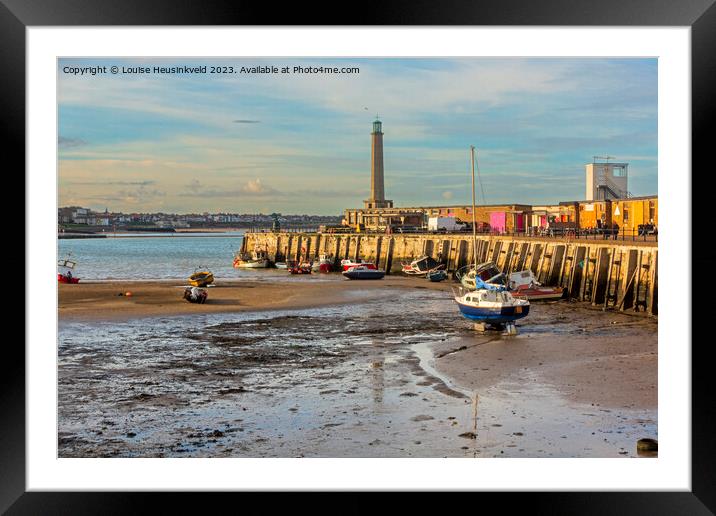 Margate Harbour Arm at Low Tide Framed Mounted Print by Louise Heusinkveld