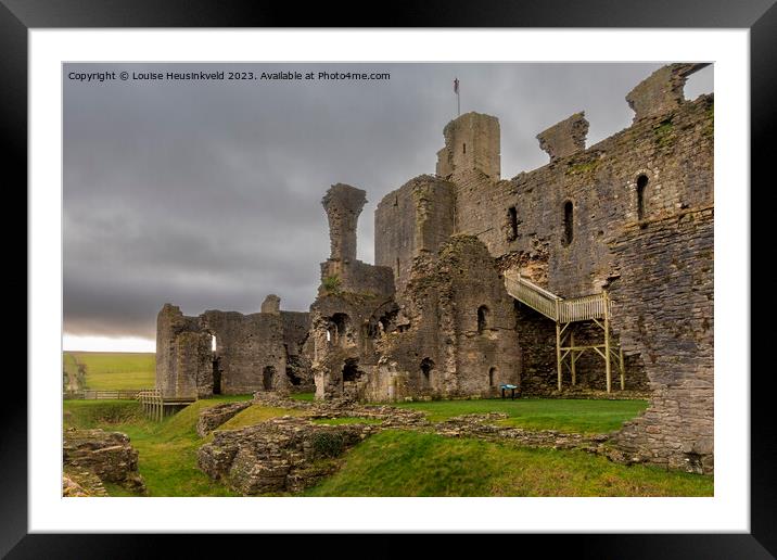 Middleham Castle, Wensleydale, North Yorkshire Framed Mounted Print by Louise Heusinkveld