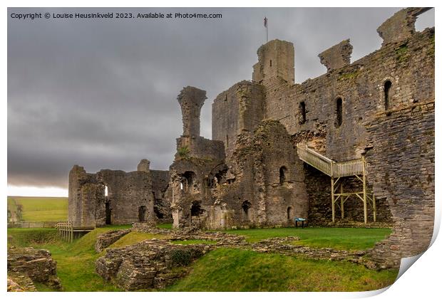 Middleham Castle, Wensleydale, North Yorkshire Print by Louise Heusinkveld