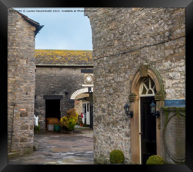 Midddleham Horse Racing Stable, Wensleydale, North Yorkshire Framed Print by Louise Heusinkveld