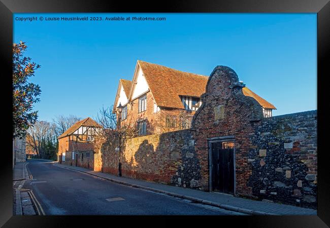 Old Kings House and Lodging, Strand Street, Sandwich, Kent Framed Print by Louise Heusinkveld