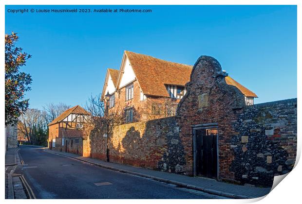 Old Kings House and Lodging, Strand Street, Sandwich, Kent Print by Louise Heusinkveld
