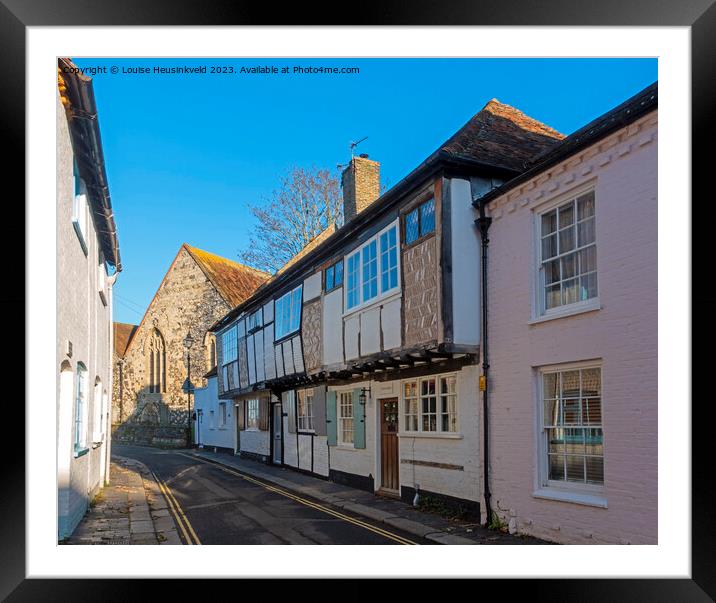 Historic houses on Church Street, St Marys, Sandwich, Kent Framed Mounted Print by Louise Heusinkveld