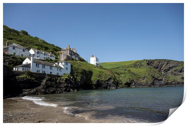 Doc Martin  House,  Port Isaac  Print by kathy white