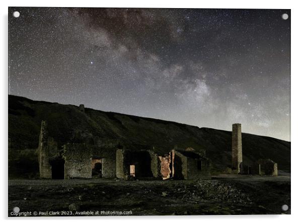Old Gang Smelt Mill under the Milky Way Acrylic by Paul Clark
