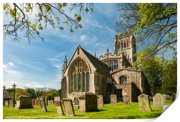 Cotswolds Church Print by Slawek Staszczuk