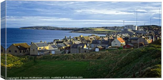 Majestic Sky Over Burghead Village Canvas Print by Tom McPherson