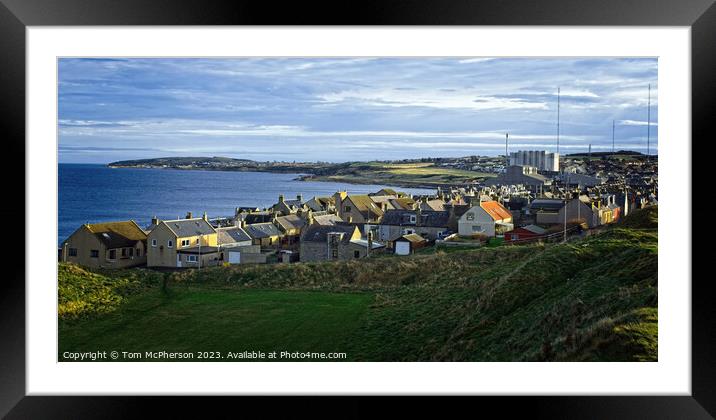 Majestic Sky Over Burghead Village Framed Mounted Print by Tom McPherson
