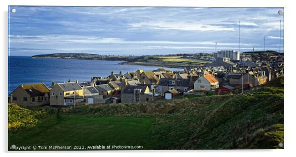 Majestic Sky Over Burghead Village Acrylic by Tom McPherson