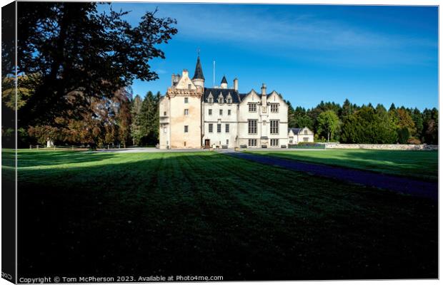 Majestic Brodie Castle Canvas Print by Tom McPherson