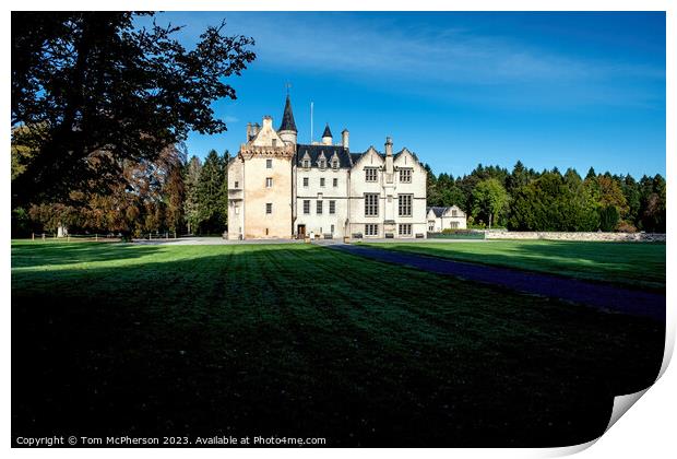 Majestic Brodie Castle Print by Tom McPherson