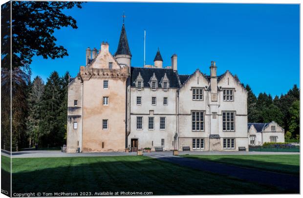 Majestic Brodie Castle: A Scottish Heritage Canvas Print by Tom McPherson
