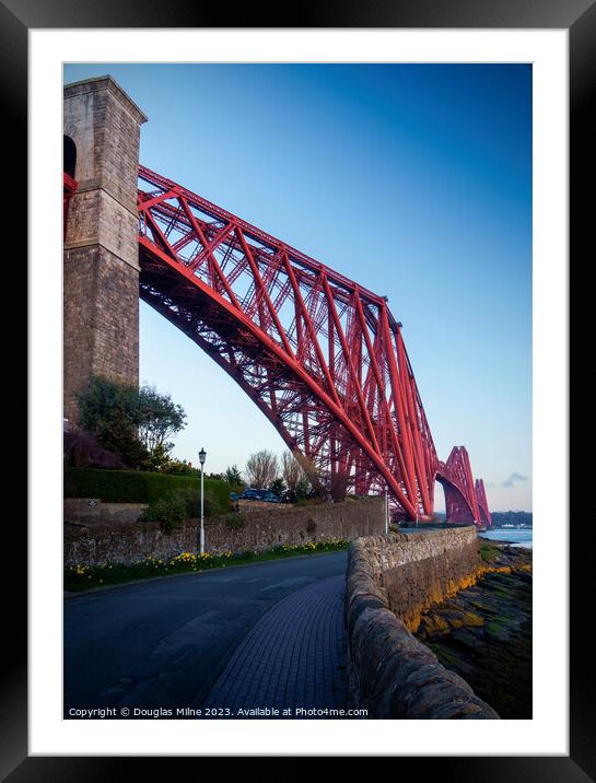 The Forth Bridge from North Queensferry Framed Mounted Print by Douglas Milne