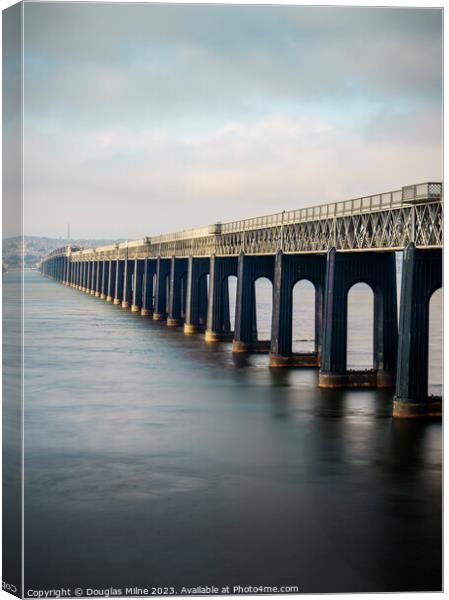 The Tay Bridge from Wormit Canvas Print by Douglas Milne