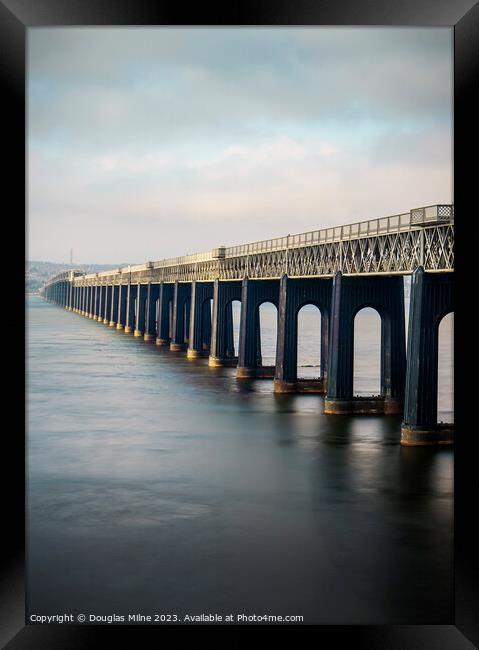 The Tay Bridge from Wormit Framed Print by Douglas Milne