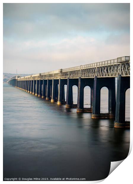 The Tay Bridge from Wormit Print by Douglas Milne