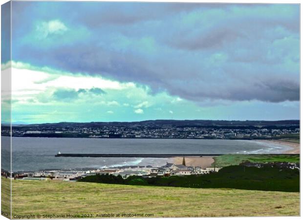 View from Mussenden Temple, Downhill, Derry, Northern Ireland Canvas Print by Stephanie Moore