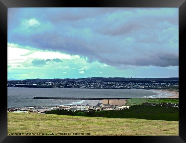 View from Mussenden Temple, Downhill, Derry, Northern Ireland Framed Print by Stephanie Moore