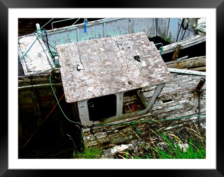 Abandoned boats Framed Mounted Print by Stephanie Moore