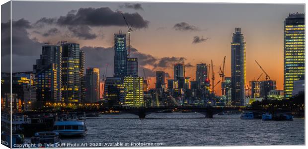 London Skyline from Westminster Bridge Canvas Print by Tylie Duff Photo Art