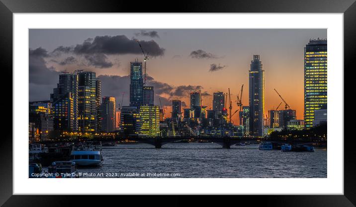 London Skyline from Westminster Bridge Framed Mounted Print by Tylie Duff Photo Art