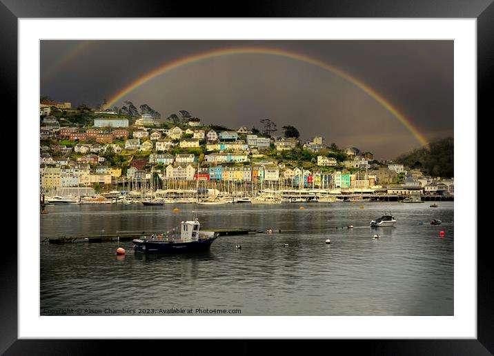 Dartmouth Rainbow Framed Mounted Print by Alison Chambers