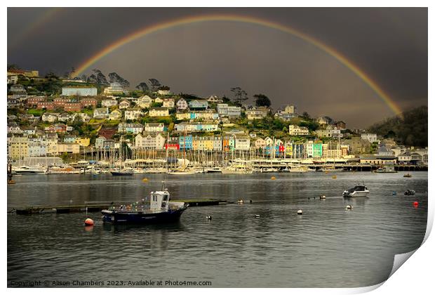 Dartmouth Rainbow Print by Alison Chambers