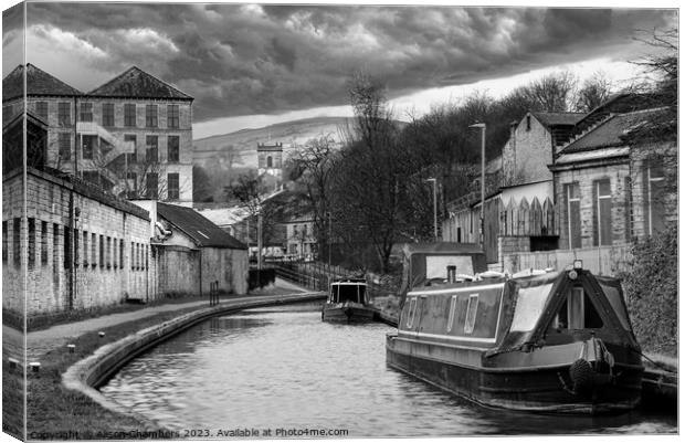 Huddersfield Narrow Canal Canvas Print by Alison Chambers