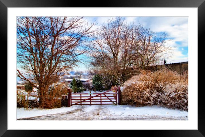Five Barred  Gate Framed Mounted Print by Irene Burdell