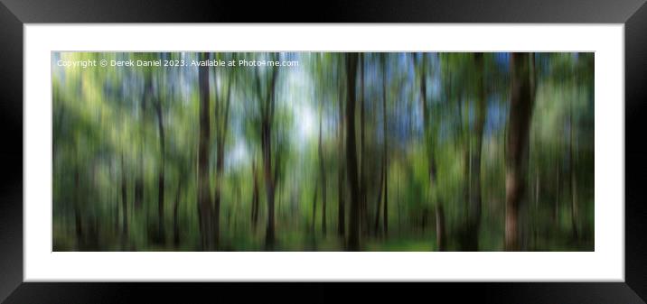 Abstract Blurry Trees Framed Mounted Print by Derek Daniel
