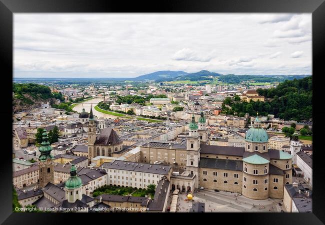 View from the Hohensalzburg Castle - Salzburg Framed Print by Laszlo Konya