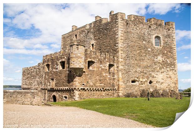 Blackness Castle the outlanders was filmed here where Jamie saved Claire (the doctor) Print by Holly Burgess