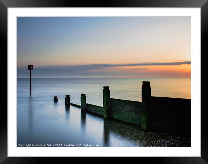 Serene Sunrise over Whitstable Sea Framed Mounted Print by Morlene Fisher
