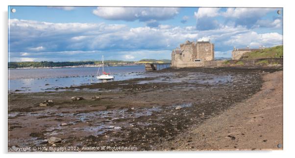Blackness Castle on the shore of the Firth of Forth   Acrylic by Holly Burgess