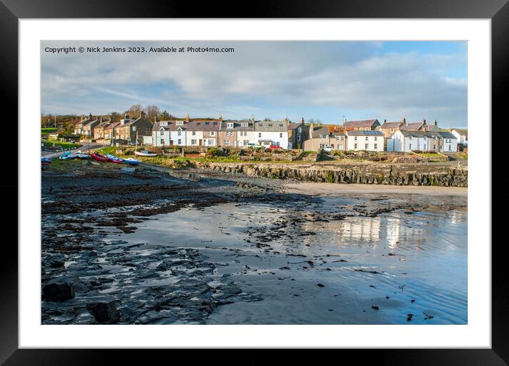 Craster on the Northumberland Coast England Framed Mounted Print by Nick Jenkins