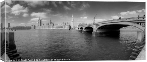 Westminster London Panorama Canvas Print by David Pyatt