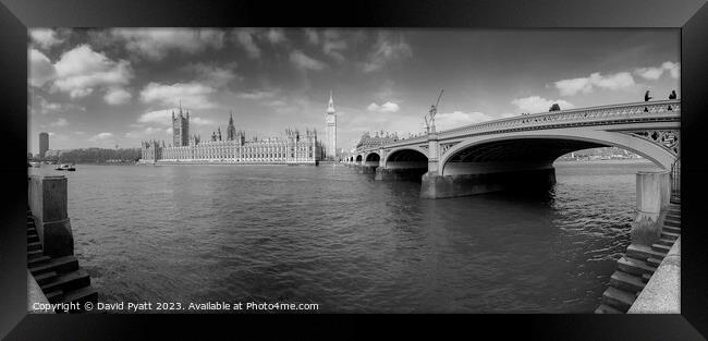 Westminster London Panorama Framed Print by David Pyatt