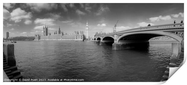 Westminster London Panorama Print by David Pyatt