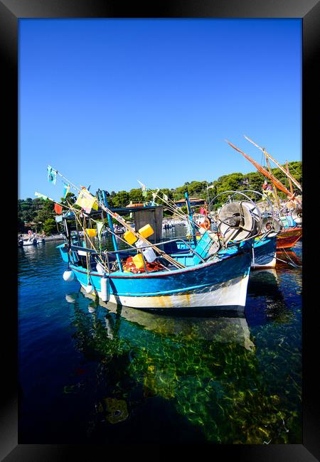 Seascape of Niel Moored Boats Framed Print by youri Mahieu