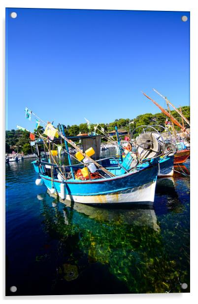 Seascape of Niel Moored Boats Acrylic by youri Mahieu