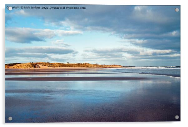 Embleton Bay Northumberland Coast Acrylic by Nick Jenkins