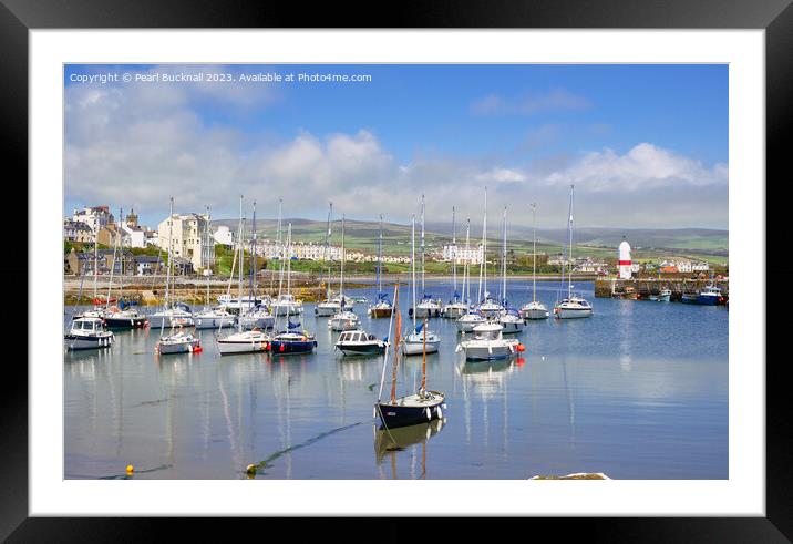 Port St Mary Harbour Isle of Man Framed Mounted Print by Pearl Bucknall