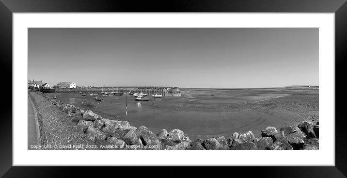 Minehead Harbour Somerset Panorama    Framed Mounted Print by David Pyatt