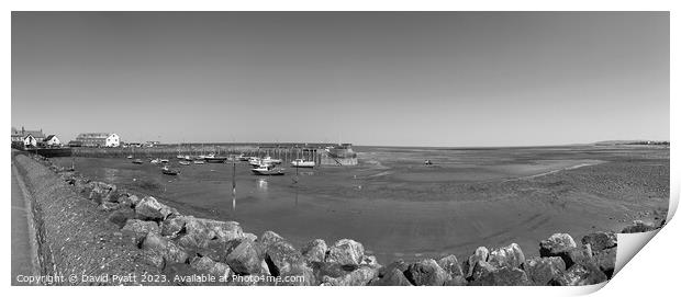 Minehead Harbour Somerset Panorama    Print by David Pyatt