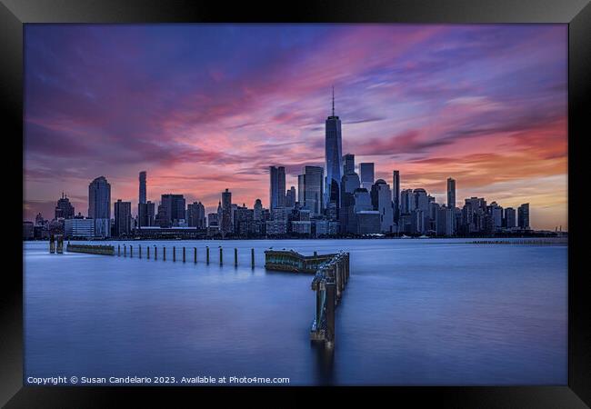 World Trade NYC Skyline Framed Print by Susan Candelario